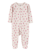 Baby Floral 2-Way Zip Thermal Sleeper Pyjamas, image 1 of 3 slides
