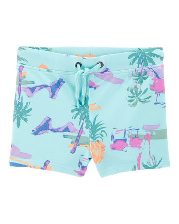 Baby Tropical Rashguard Set - Turquoise, 