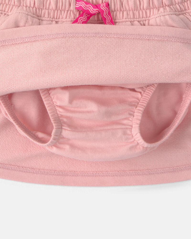 B&eacute;b&eacute; fille - Jupe-short en jersey bouclette - Rose, image 2 sur 3 diapositives