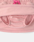 B&eacute;b&eacute; fille - Jupe-short en jersey bouclette - Rose, image 2 sur 3 diapositives