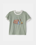 Toddler Boy Camping Dinosaur Graphic Tee - Green, image 1 of 5 slides