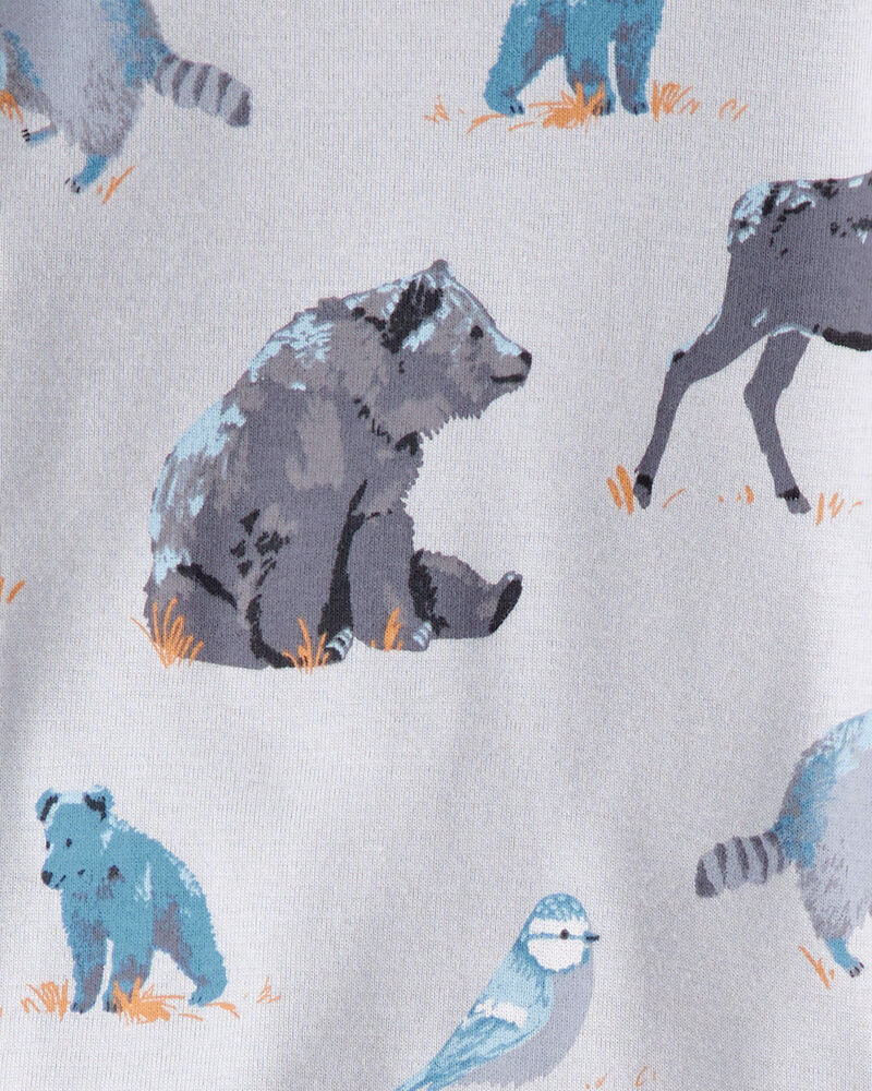 Bébé - Pyjama en coton biologique à imprimé forêt nocturne, image 3 sur 5 diapositives