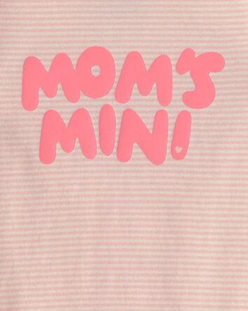 B&eacute;b&eacute; fille - Cache-couche manches longues &agrave; imprim&eacute; &laquo;Mom&rsquo;s Mini&raquo; - Rose, 