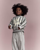 Toddler 'See Ya!' Striped Dolman-Sleeve Sweatshirt - Sage, image 3 of 6 slides