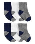 Bébé 6 paires de chaussettes mi-mollet, image 1 sur 2 diapositives
