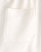 Toddler Girl 2-Piece Shell Top & Short Set - Yellow/White, image 4 of 5 slides