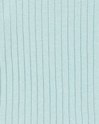 Baby Ribbed Cotton Blend 2-Piece Pyjamas - Teal, image 2 of 3 slides
