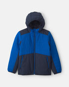 Boys  Quilted Mid Weight Jacket- Royal Blue, image 1 of 4 slides