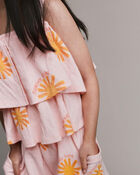 Tout-petit fille - Haut fluide &agrave; &eacute;paules d&eacute;nud&eacute;es &agrave; imprim&eacute; Rayon de soleil - Rose, image 5 sur 6 diapositives