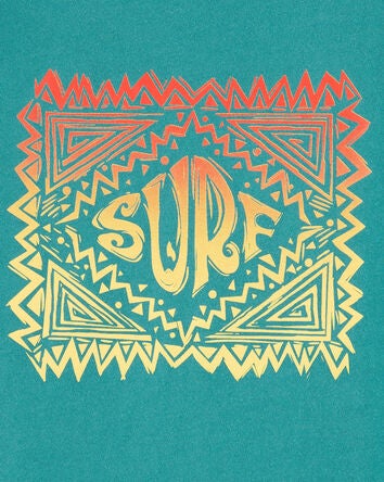 Kid Surf Graphic Tee - Turquoise, 