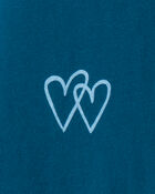 Girls Heart Floral Pull-On Stretch Leggings - Blue, image 3 of 4 slides