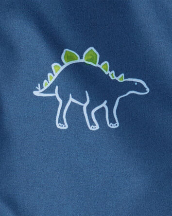 Boys Dinosaur Print Rain Jacket - Navy, 