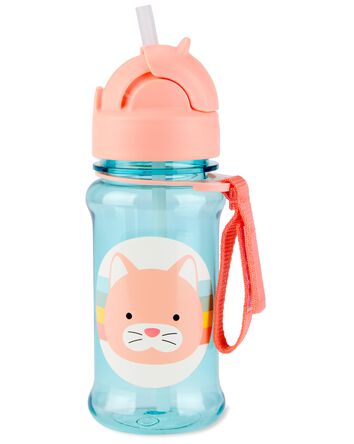 Bouteille ZOO &agrave; paille - 12oz  Chat, 