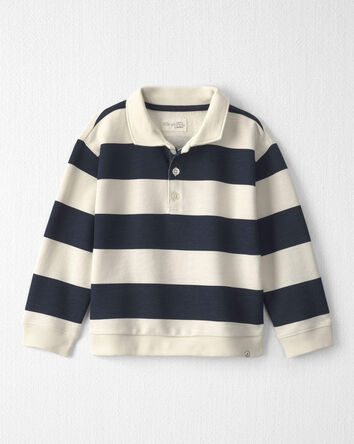 Toddler Boy Organic Cotton French Terry Rugby Polo, 