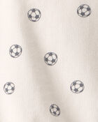 Baby Soccer French Terry Pullover Sweatshirt - Cream, image 2 of 3 slides