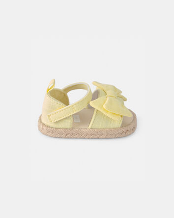 B&eacute;b&eacute; fille - Sandales &agrave; n&oelig;uds - Jaune, 