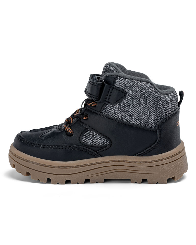 Toddler Boy Lace-Up Boots - Grey, image 6 of 7 slides