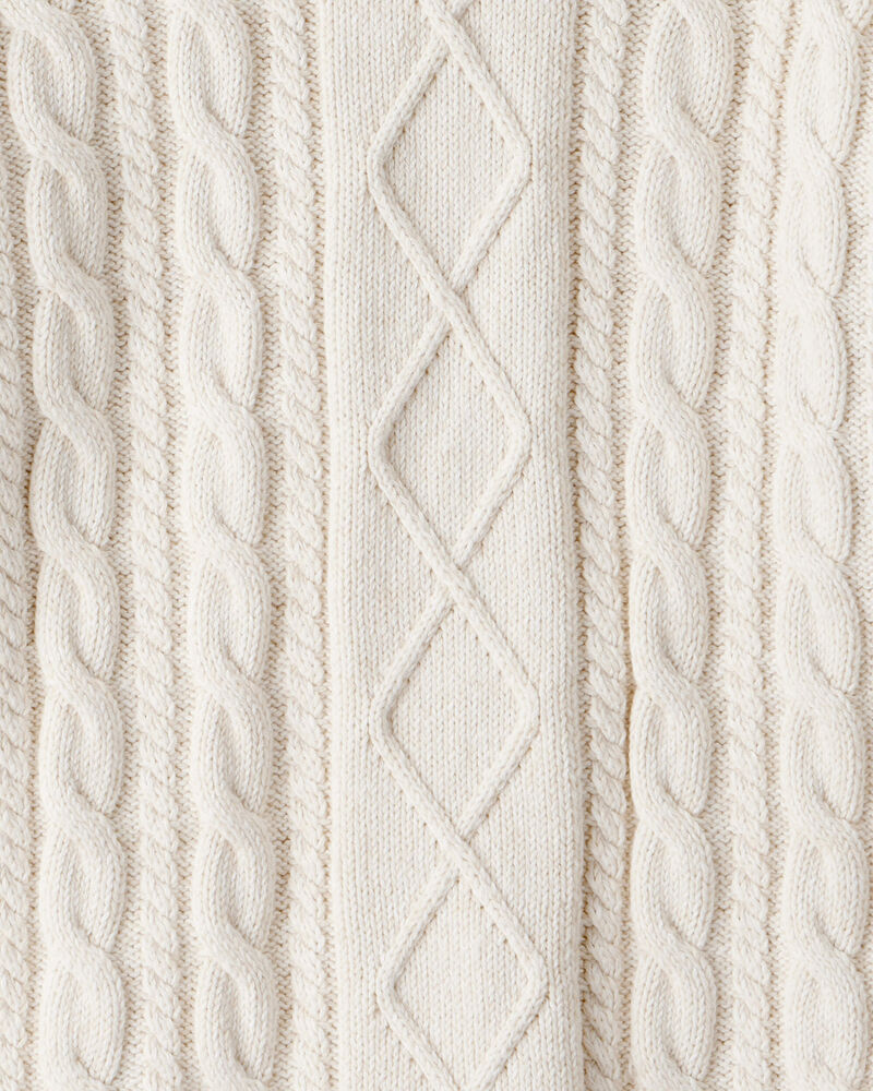 Kids Organic Cotton Cable Knit Sweater, image 3 of 4 slides