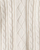 Kids Organic Cotton Cable Knit Sweater, image 3 of 4 slides