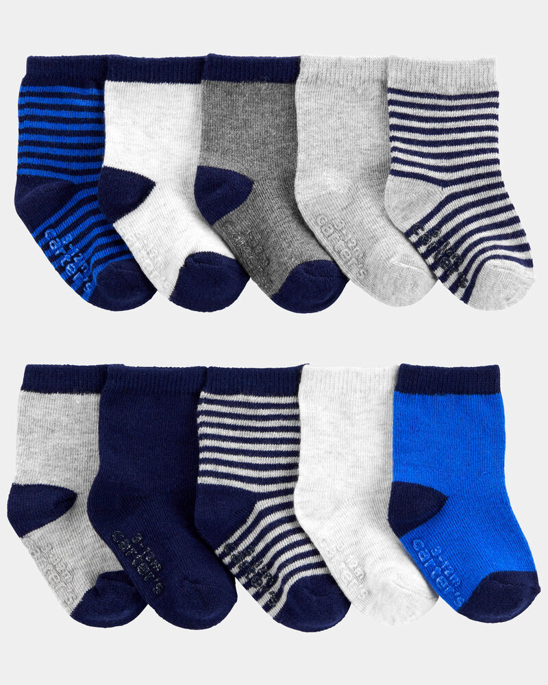 B&eacute;b&eacute; gar&ccedil;on - Emballage de 10 paires de chaussettes, image 1 sur 1 diapositives