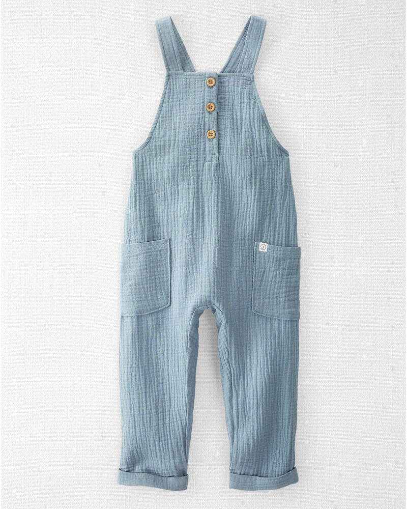 Toddler Organic Cotton Gauze Overalls, image 1 of 6 slides