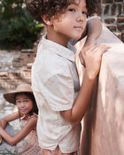 Boys 2-Piece Shorts Set Made with Organic Cotton in Citrus, image 2 of 8 slides