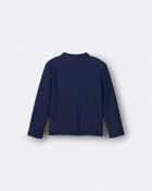 Tout-petit gar&ccedil;on - Maillot dermoprotecteur &agrave; manches longues et demi-fermetures &agrave; glissi&egrave;re &laquo;Splish Splash&raquo; - Bleu marine, image 6 sur 7 diapositives
