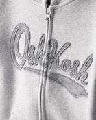 Boys OshKosh Logo Zip Jacket - Grey, image 2 of 4 slides