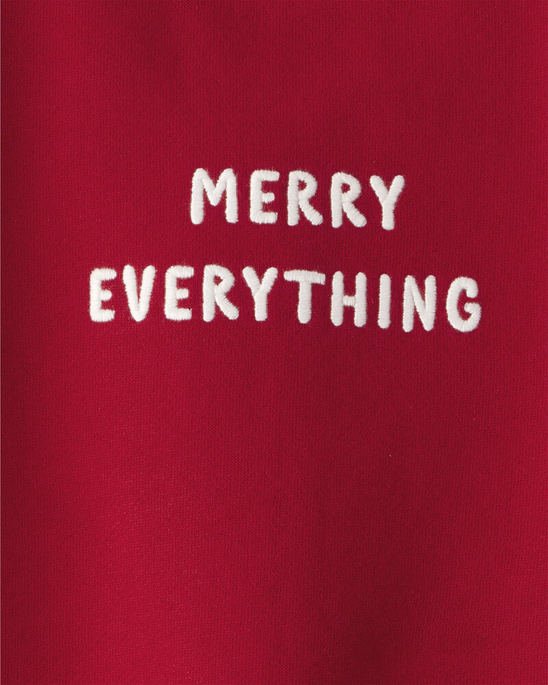 Toddler Merry Everything Holiday Sweatshirt Made with Organic Cotton, image 3 of 5 slides