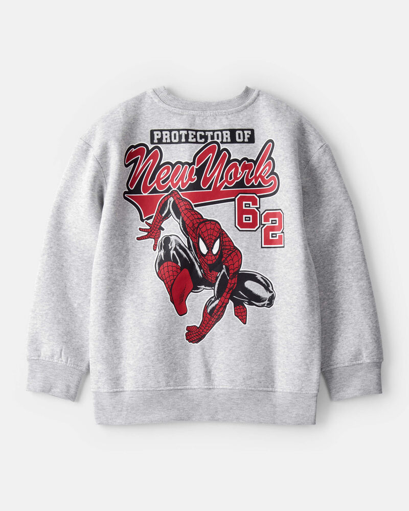 Boys &copy;Marvel Spider-Man Pullover Sweatshirt - Grey, image 2 of 4 slides