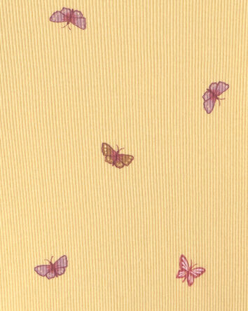 Girls Butterfly Long-Sleeve Top - Yellow, 