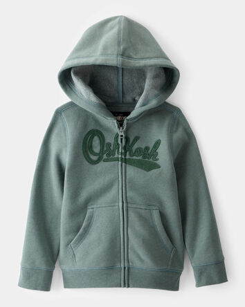 Toddler Boy OshKosh Logo Zip Jacket - Green, 