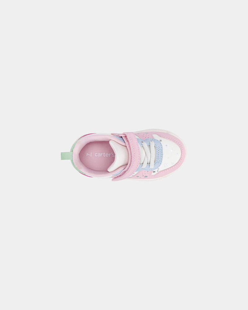 Toddler Girl Colour Block Casual Sneakers - Pink/White, image 4 of 6 slides
