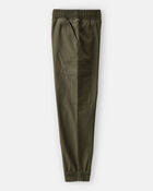 Boys Cotton Fashion Cargo Pants - Green, image 3 of 5 slides