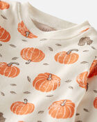 Baby 2-Piece Organic Cotton Pyjamas in Harvest Pumpkins, image 2 of 4 slides