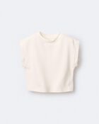 Toddler Girl Dolman-Sleeve Miriam Tee - Cream, image 6 of 7 slides