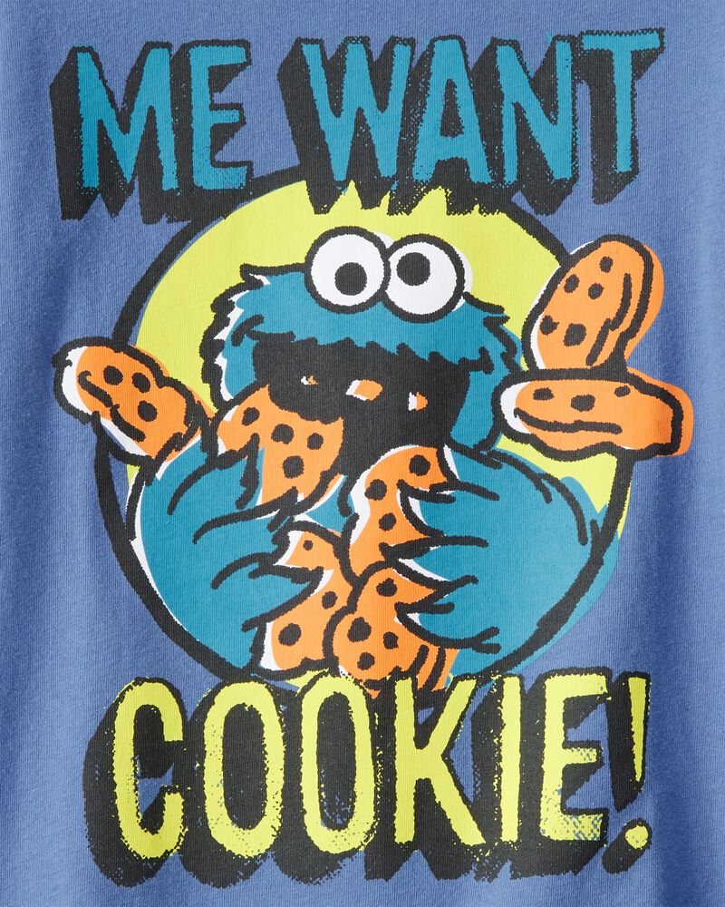 Toddler Boy Sesame Street Cookie Monster Short-Sleeve Graphic Tee - Blue, image 2 of 2 slides