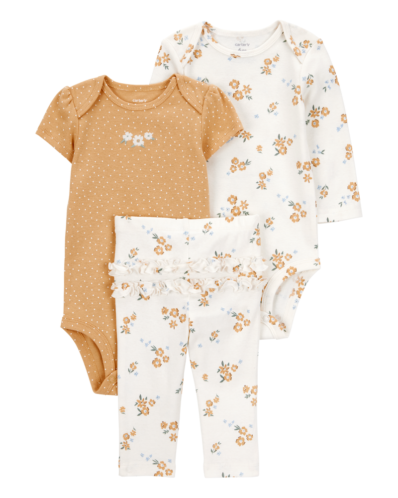 Baby 3-Piece Floral Little Character Set, image 1 of 5 slides