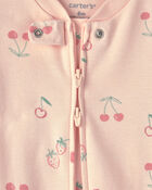 B&eacute;b&eacute; fille - Grenouill&egrave;re ajust&eacute;e &agrave; motif fraise - Rose, image 2 sur 4 diapositives