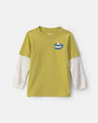 Tout-petit gar&ccedil;on &ndash; T-shirt manches longues &agrave; motif morse &ndash; Jaune, image 1 sur 5 diapositives