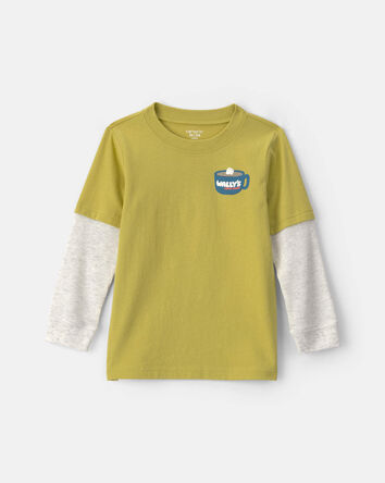 Tout-petit gar&ccedil;on &ndash; T-shirt manches longues &agrave; motif morse &ndash; Jaune, 