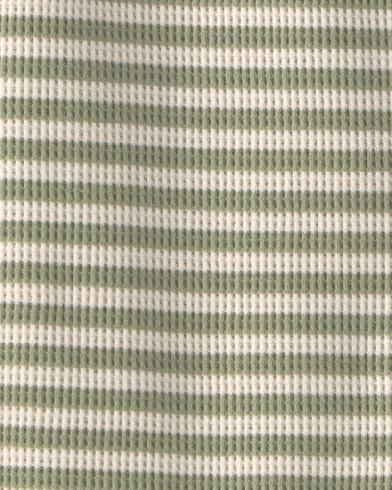 Baby Organic Cotton Waffle Knit in Stripes, image 3 of 4 slides