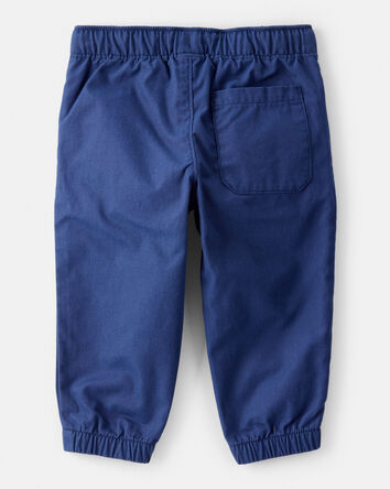 B&eacute;b&eacute; gar&ccedil;on - Pantalon mode &agrave; enfiler en coton - Marine, 