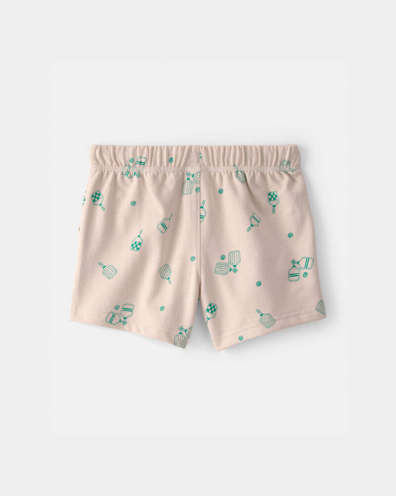 Toddler Boy Pickleball French Terry Shorts - Brown, image 2 of 4 slides
