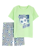 Garçons - Pyjama 2 pièces décontracté imprimé de soccer, image 1 sur 3 diapositives