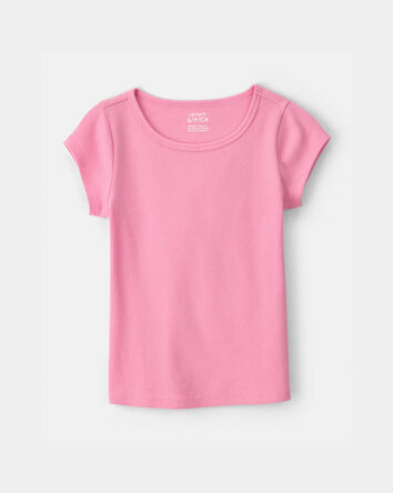 Filles - Haut en tissu c&ocirc;tel&eacute; - Rose, 