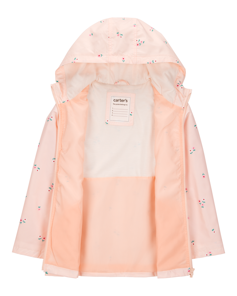 Floral Rain Jacket - Pink, image 2 of 3 slides
