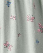 Baby Girl Butterfly Ruffle Cotton Long-Sleeve Jumpsuit - Green, image 2 of 3 slides