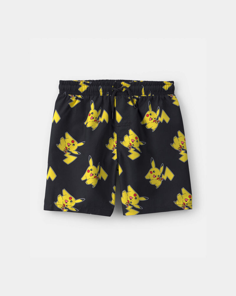 Boys Pokemon Swim Trunks - Black/Yellow, image 1 of 3 slides