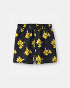Boys Pokemon Swim Trunks - Black/Yellow, image 1 of 3 slides